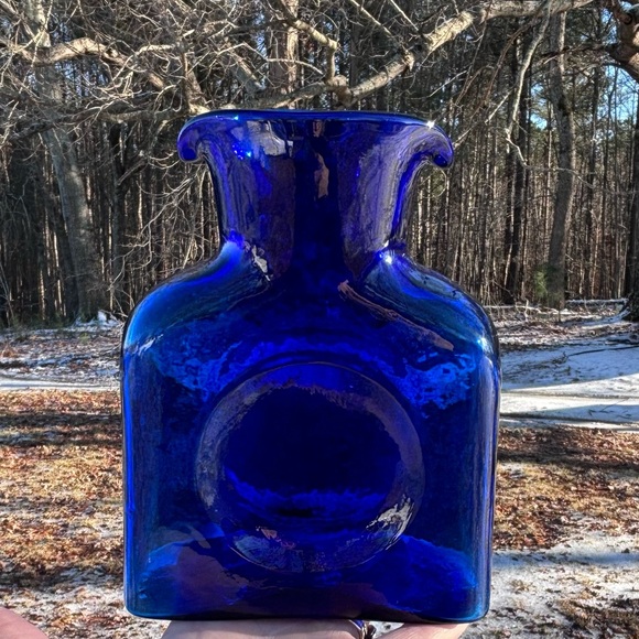 Blenko Cobalt Blue 384 M Mini Water Bottle! - Picture 5 of 10